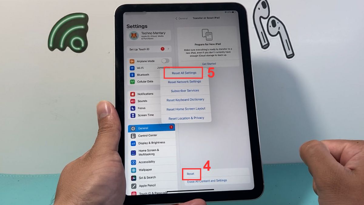 Cách giải phóng dung lượng iPad bằng cách reset thiết bị bước 3
