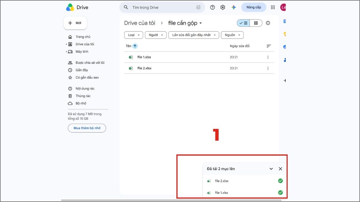 Cách gộp nhiều file Excel  online thành 1 file