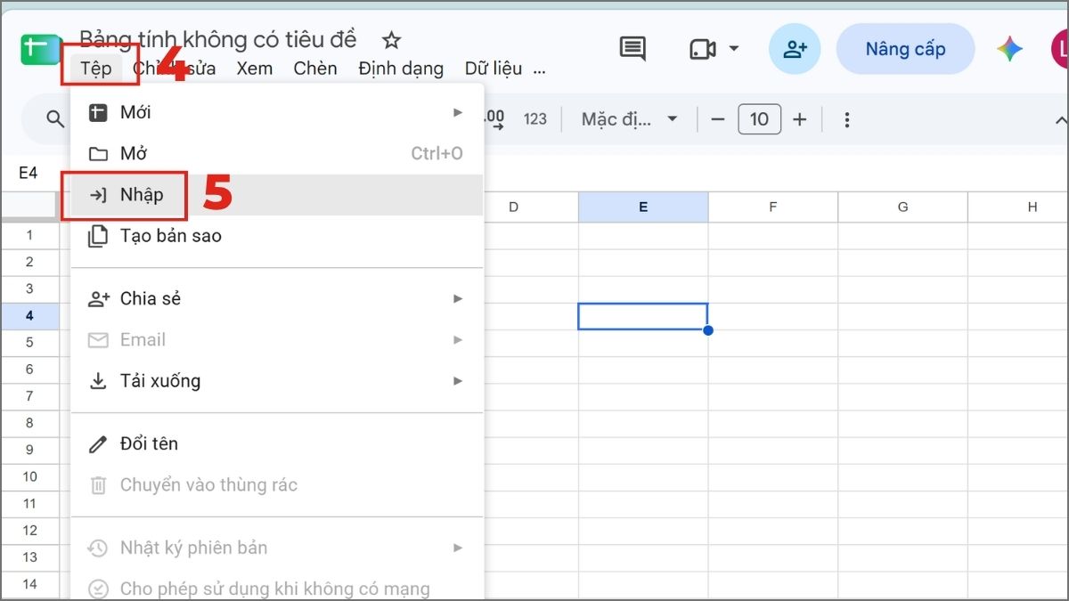 Cách gộp nhiều file Excel  online thành 1 file