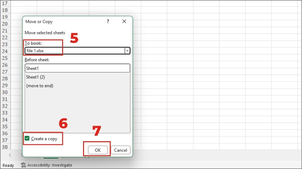 Cách gộp nhiều file Excel thành 1 file bằng move