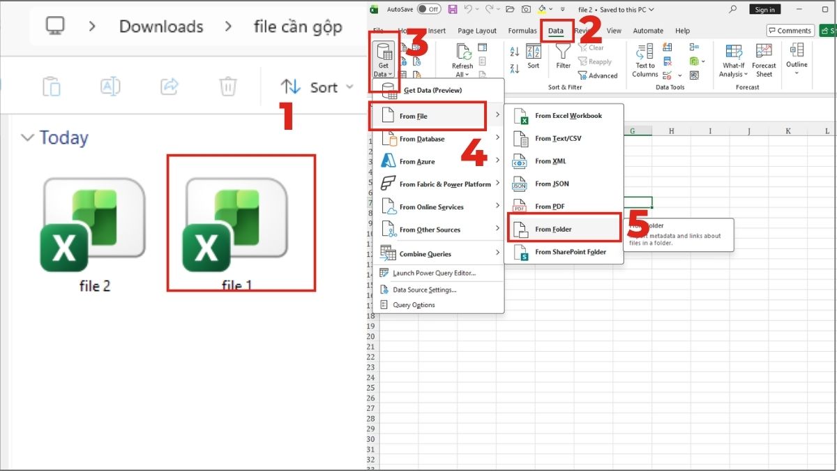 Cách gộp nhiều file Excel thành 1 file bằng Power Query