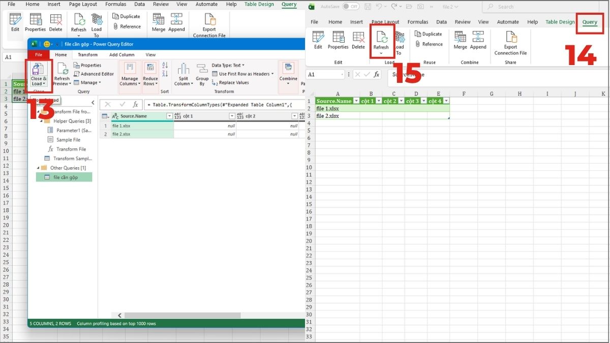 Cách gộp nhiều file Excel thành 1 file bằng Power Query