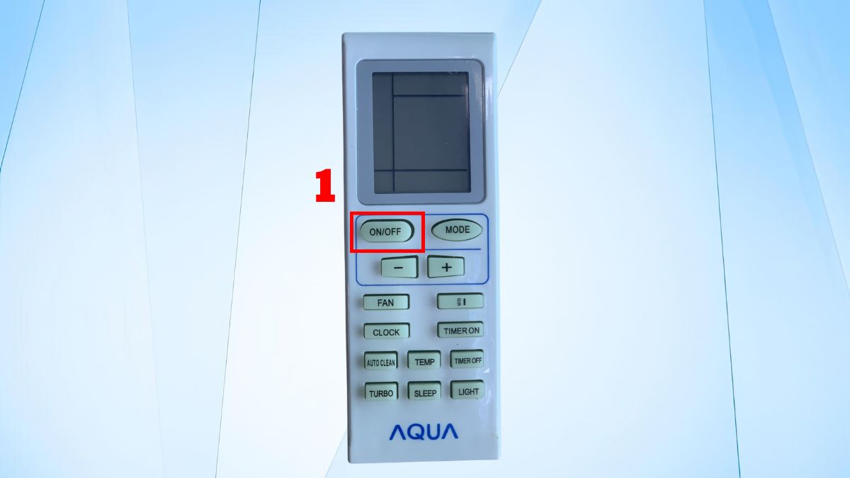 Cách hẹn giờ bật máy lạnh Aqua bước 1