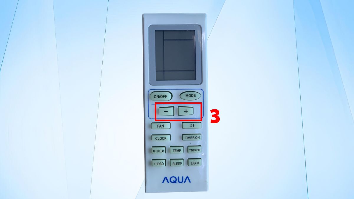 Cách hẹn giờ bật máy lạnh Aqua bước 3