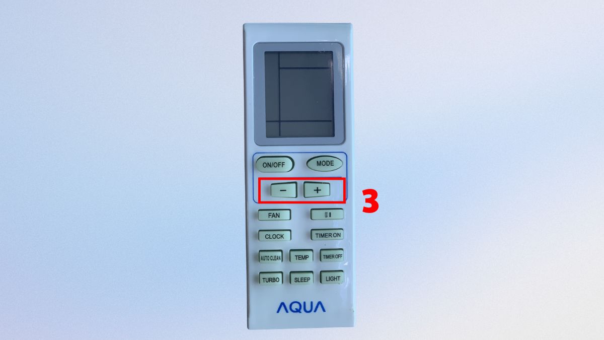 Cách hẹn giờ tắt máy lạnh Aqua bước 3