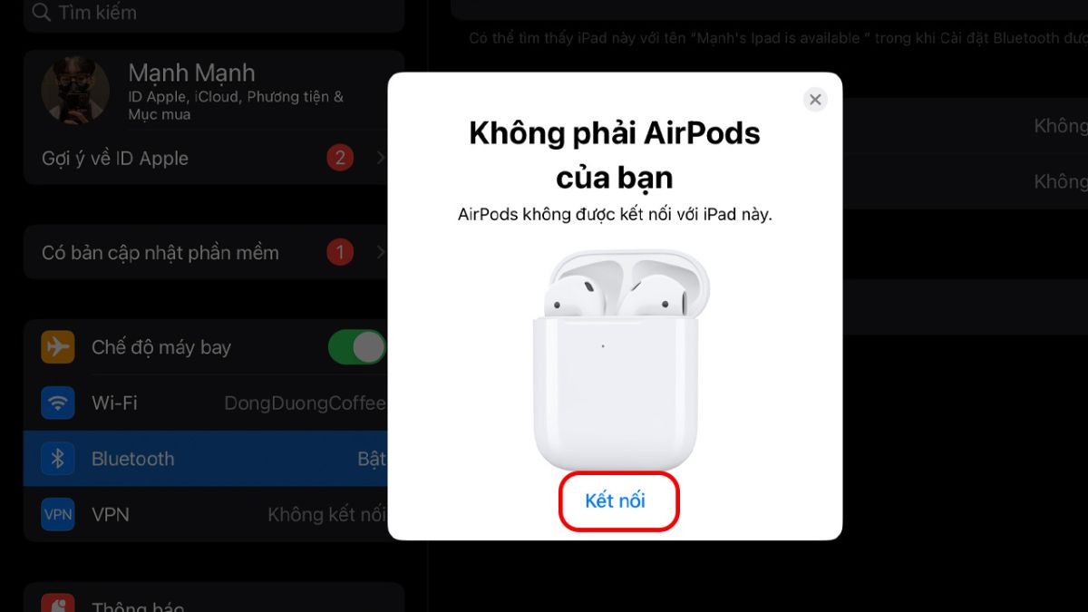 Lỗi AirPods không kết nối được với iPad và cách khắc phục