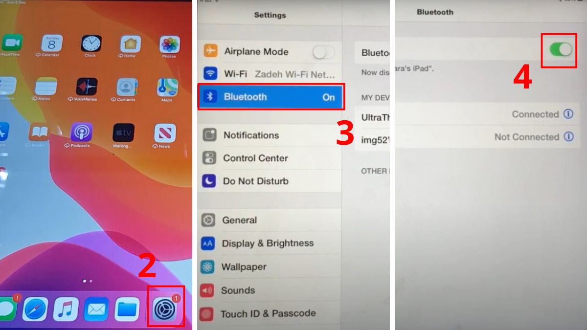 Cách kết nối AirPod với iPad bằng Bluetooth thủ công bước 2