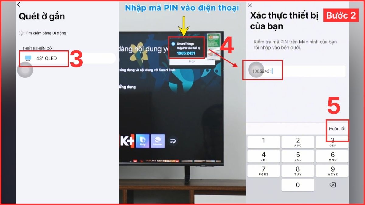 Cách kết nối điện thoại với tivi Samsung qua WiFi bằng SmartThings
