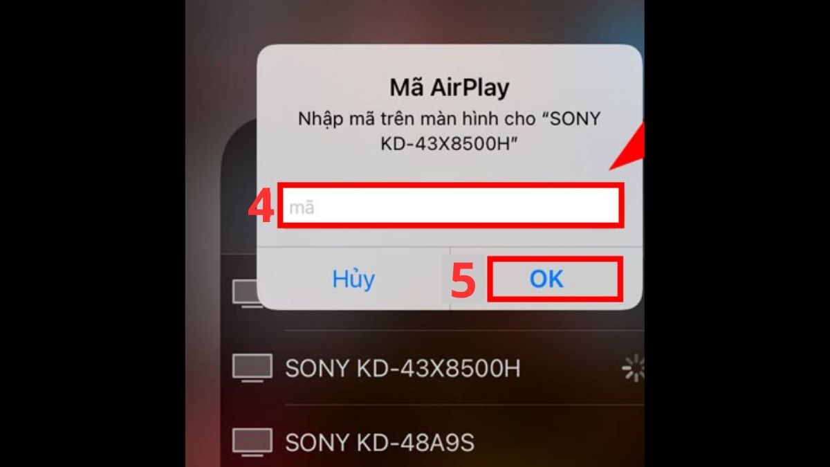 cách chia sẻ màn hình điện thoại lên tivi sony bằng AirPlay 2
