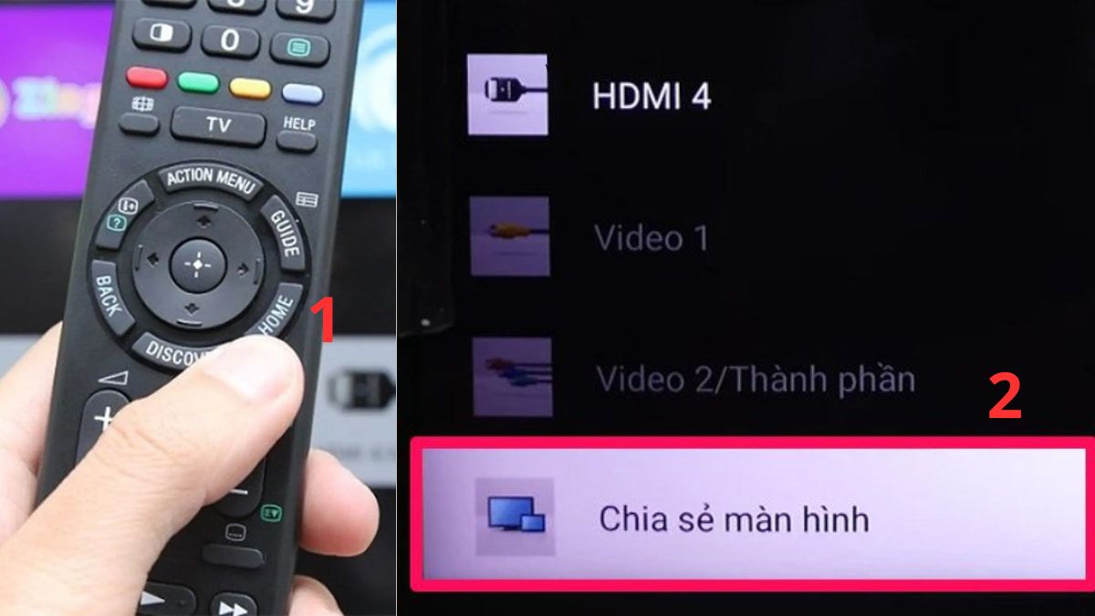 cách chia sẻ màn hình điện thoại lên tivi sony bằng Screen Mirroring