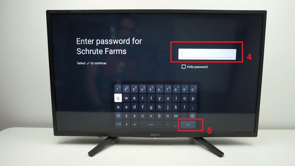 Cách kết nối WiFi tivi Sony đời mới bước 4