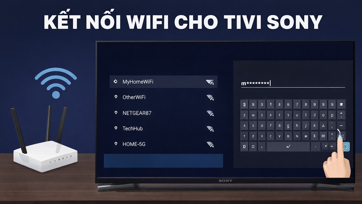 Cách kết nối WiFi tivi Sony đơn giản, áp dụng cho mọi dòng