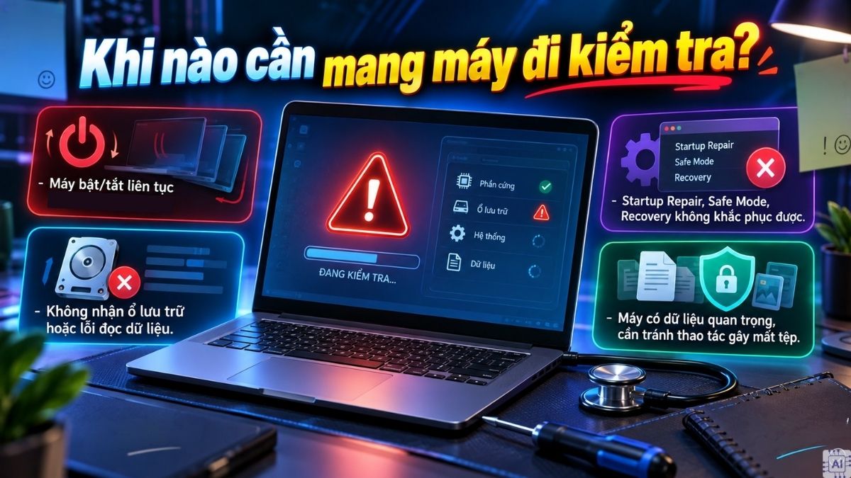 Cách xử lý khi máy tính không khởi động lại được