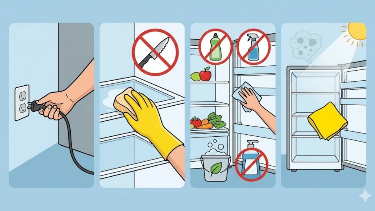 Lưu ý quan trọng khi khử mùi tủ lạnh lâu ngày không dùng