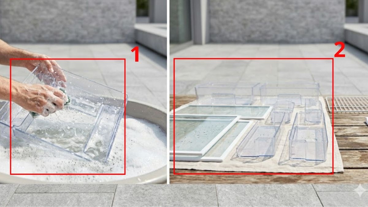 Các bước vệ sinh tủ lạnh lâu ngày không dùng đúng cách bước 1