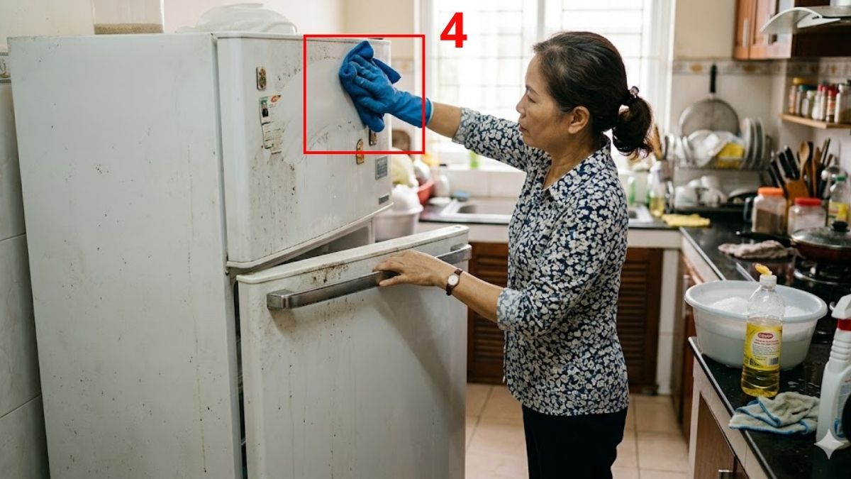 Các bước vệ sinh tủ lạnh lâu ngày không dùng đúng cách bước 3