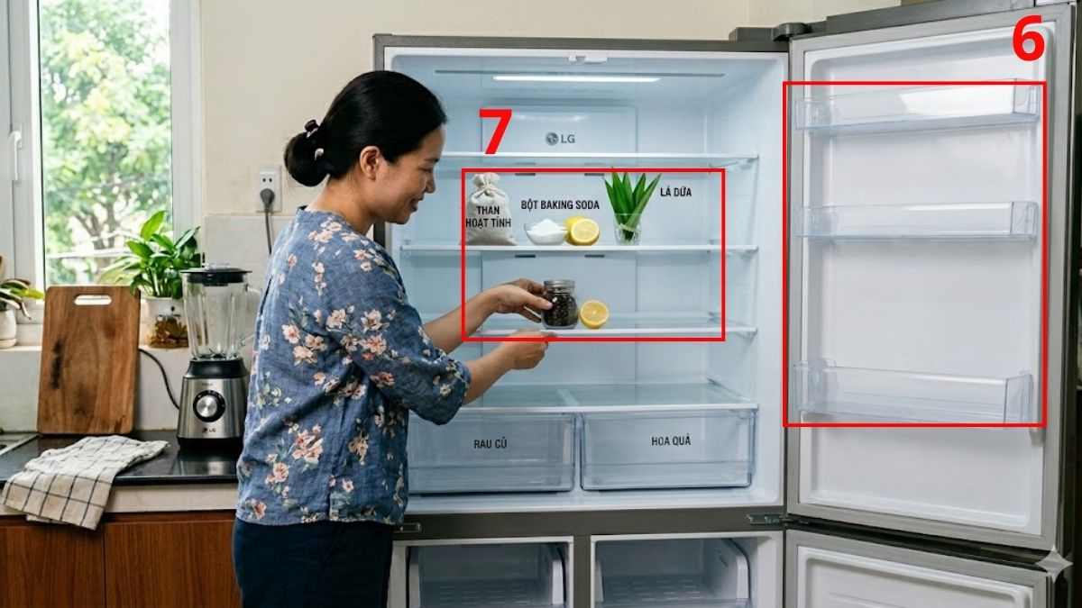 Các bước vệ sinh tủ lạnh lâu ngày không dùng đúng cách bước 5