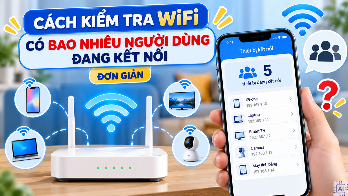 Cách kiểm tra WiFi có bao nhiêu người dùng đang kết nối đơn giản