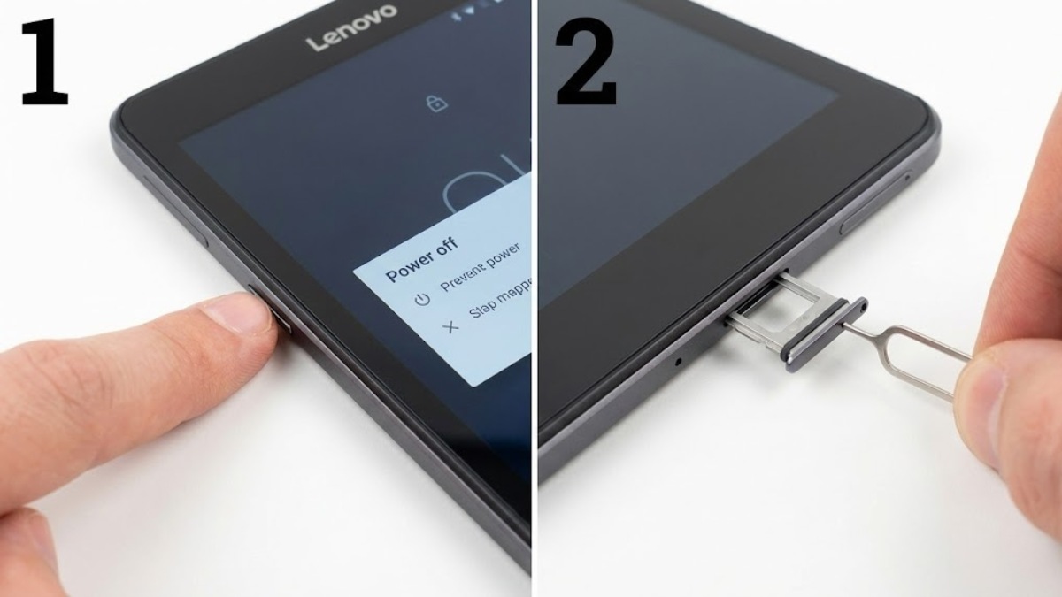 Cách tháo SIM khỏi máy tính bảng Lenovo an toàn