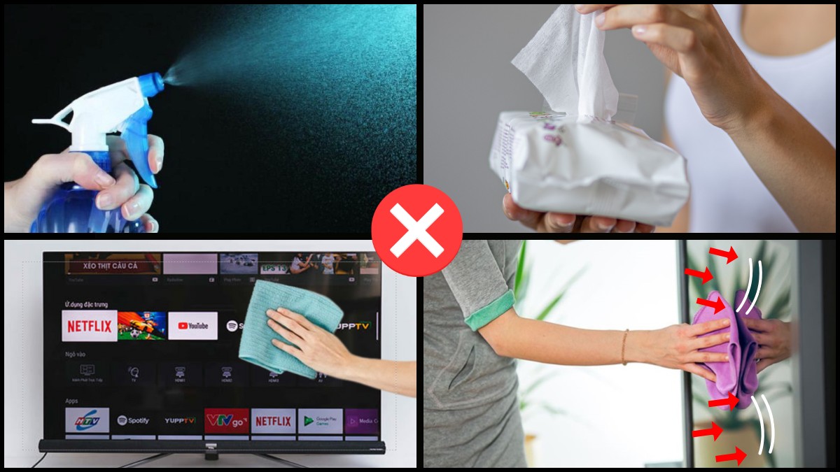 Sai lầm cách lau màn hình tivi Samsung 
