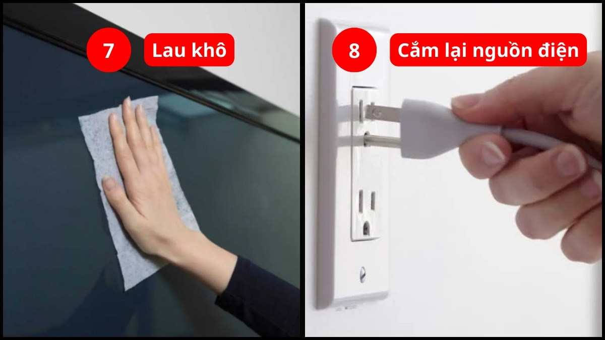 Cách lau màn hình tivi Samsung bước 4