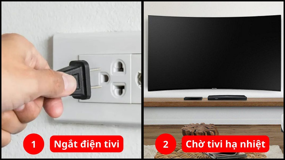 Cách lau màn hình tivi Samsung The Frame, Serif bước 1