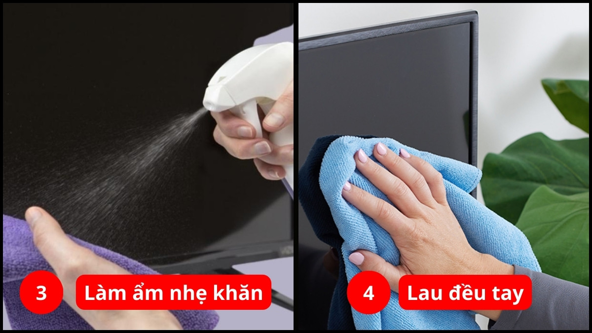 Cách lau màn hình tivi Samsung The Frame, Serif bước 2