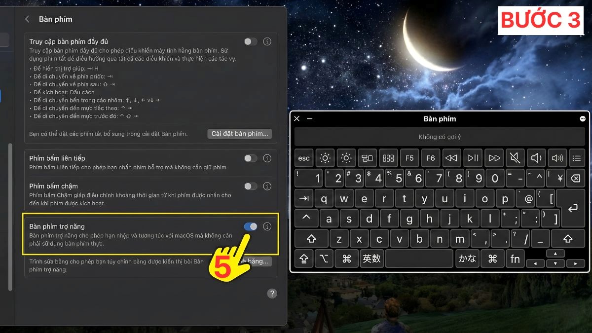 Cách  mở bàn phím ảo trong Settings