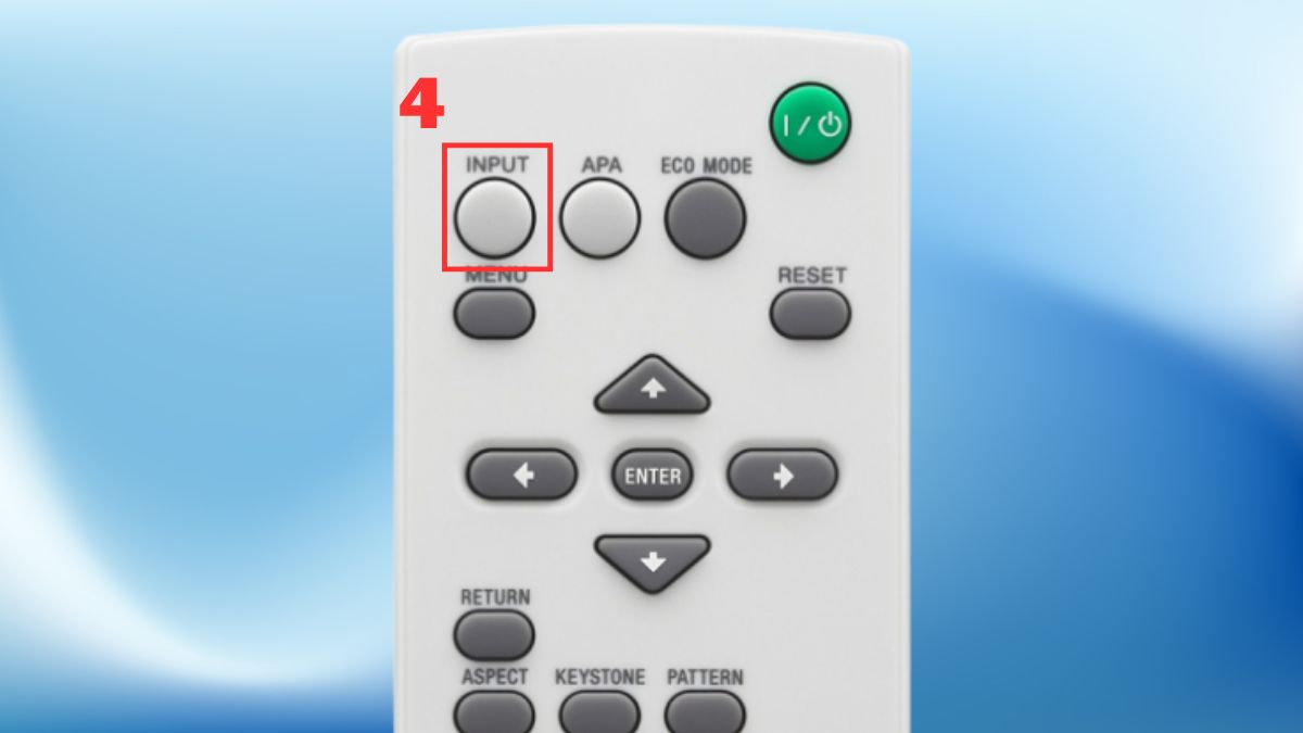Cách mở máy chiếu bằng remote nhanh chóng bước 2