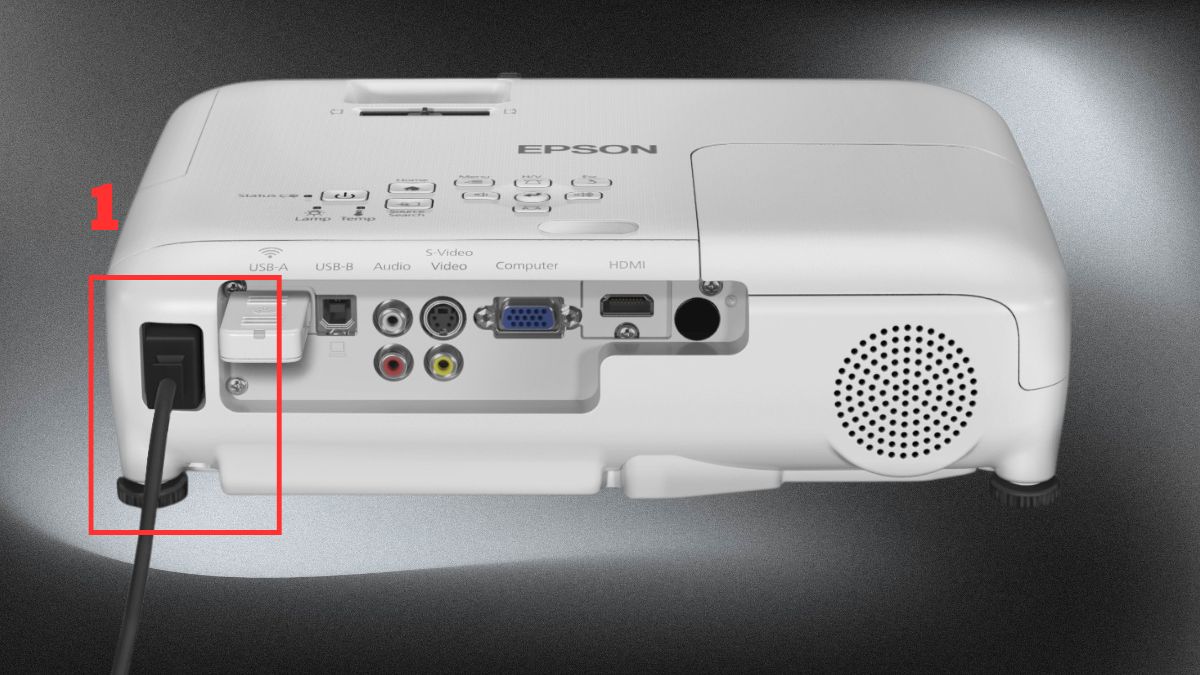 Cách mở máy chiếu của Epson