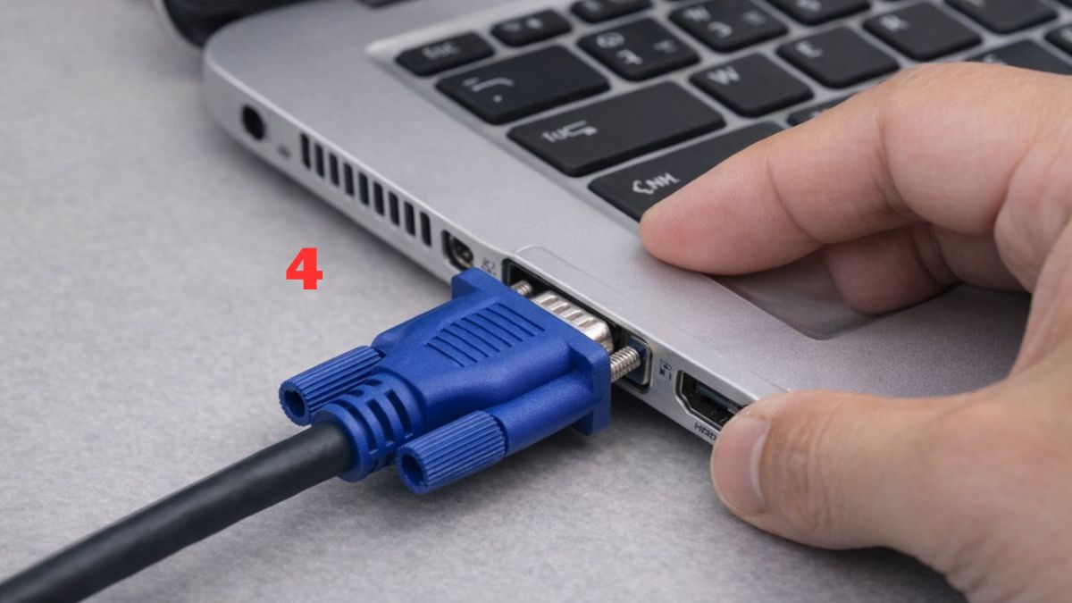 Cách mở máy chiếu đúng bước 4