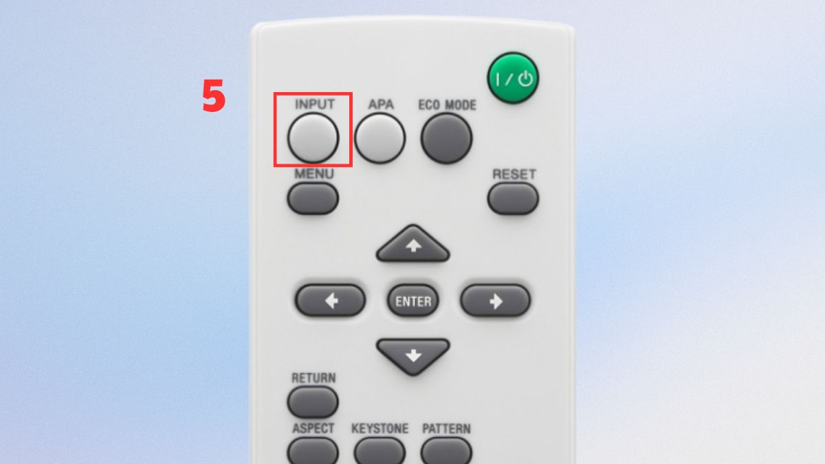 Cách mở máy chiếu đúng bước 4