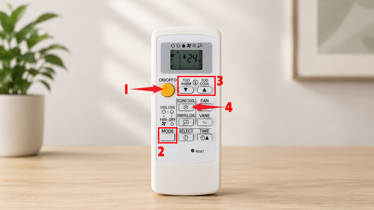 Hướng dẫn cách mở máy lạnh Mitsubishi