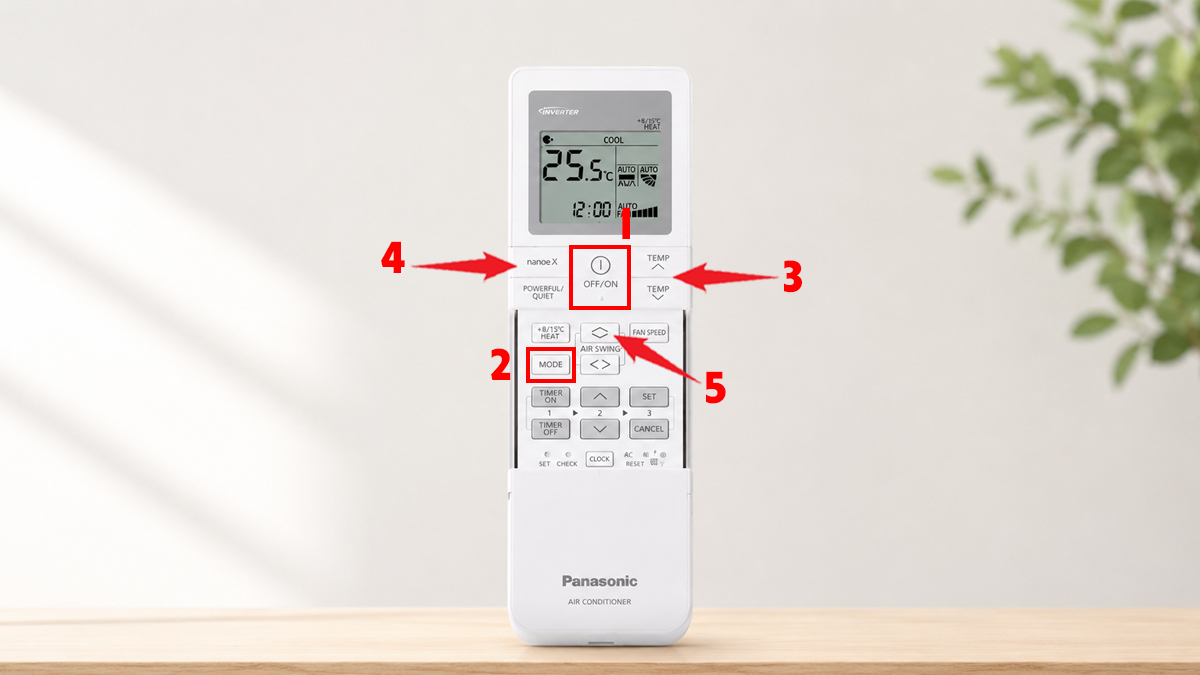 Hướng dẫn cách mở máy lạnh Panasonic