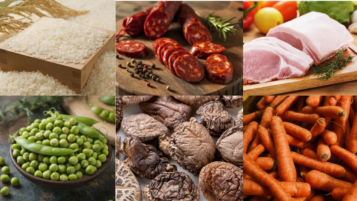 Chuẩn bị nguyên liệu nấu cơm thập cẩm bằng nồi cơm điện