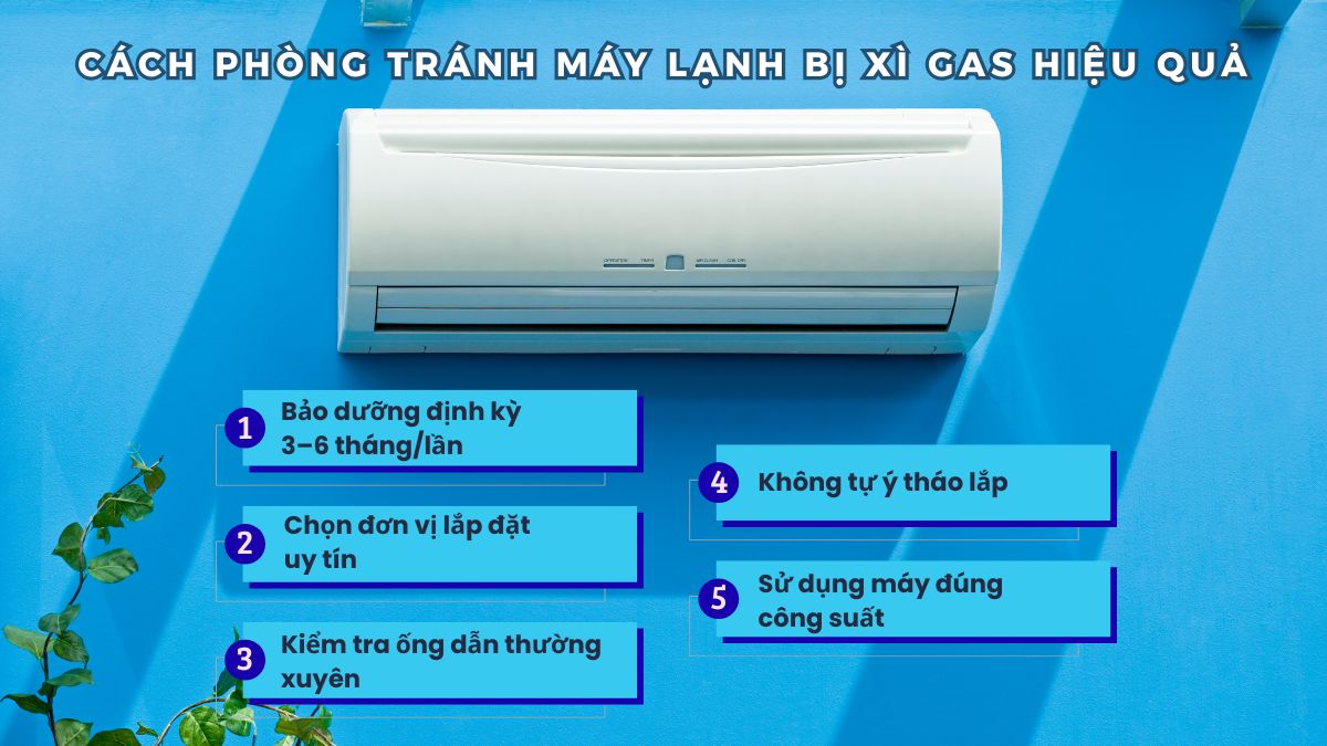 Cách phòng tránh máy lạnh bị xì gas hiệu quả