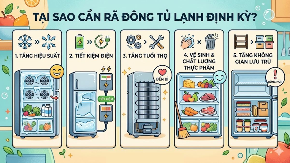 cách rã đông tủ lạnh theo chu kỳ