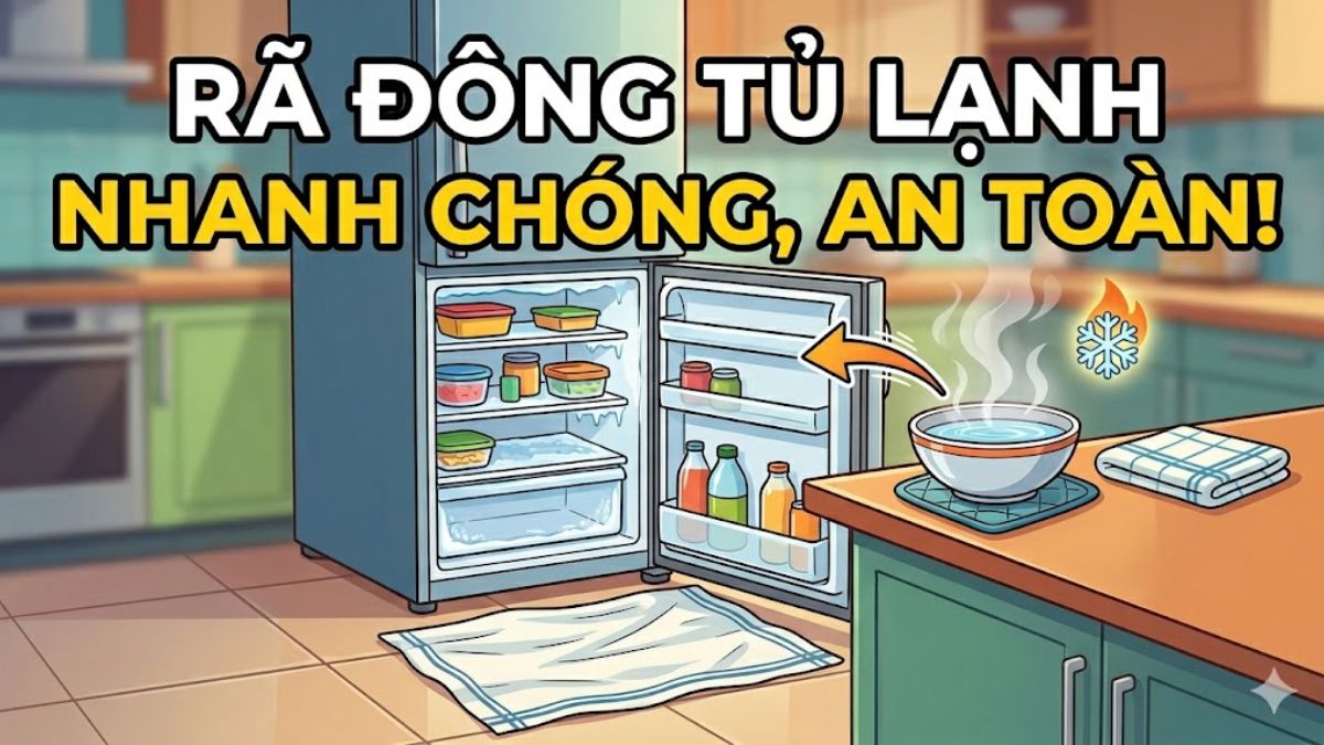 Cách rã đông tủ lạnh đúng cách, nhanh chóng và an toàn