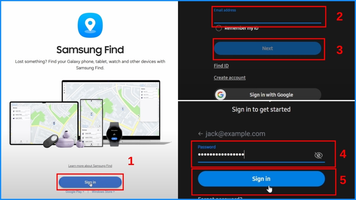Reset máy tính bảng Samsung bằng Find My Mobile