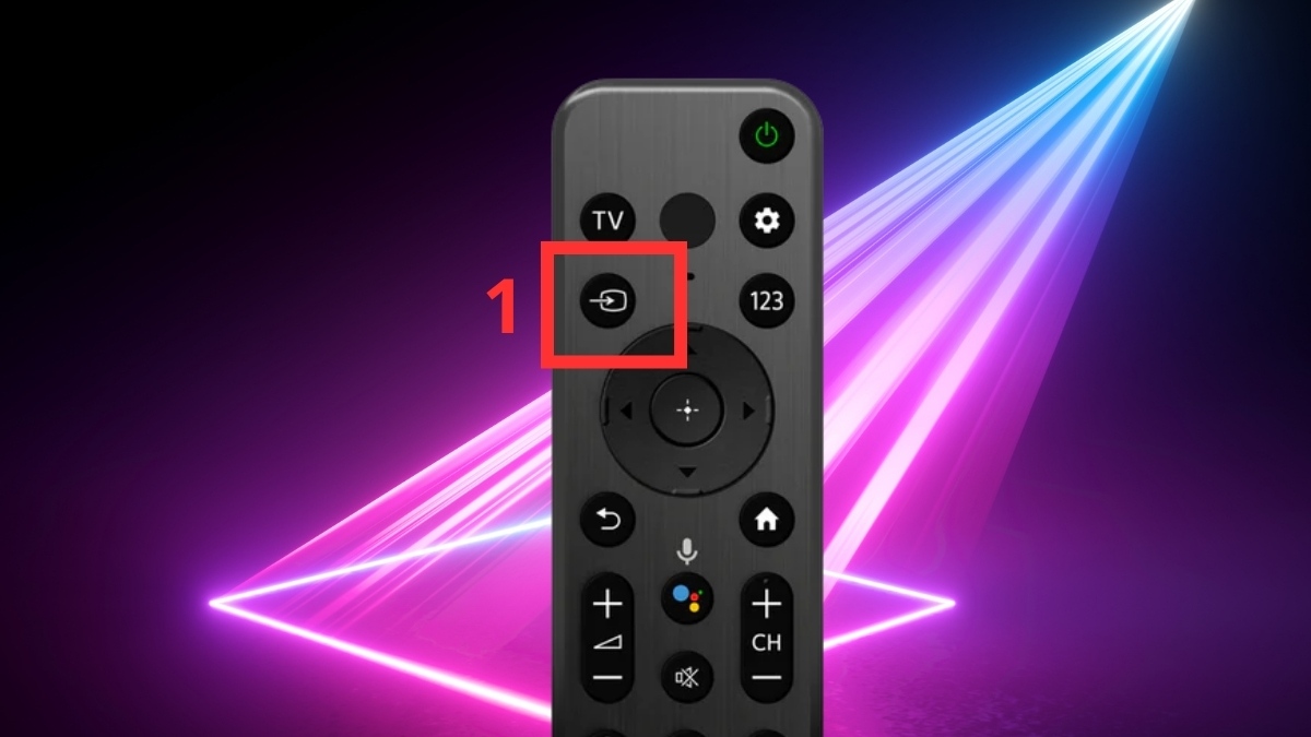 Hướng dẫn chuyển nguồn điều khiển tivi Sony bước 1