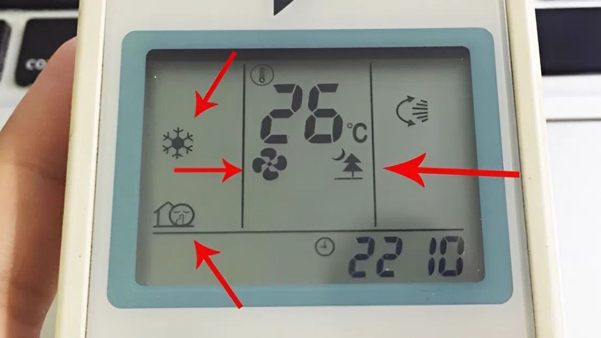 Giải thích ký hiệu hiển thị trên màn hình remote