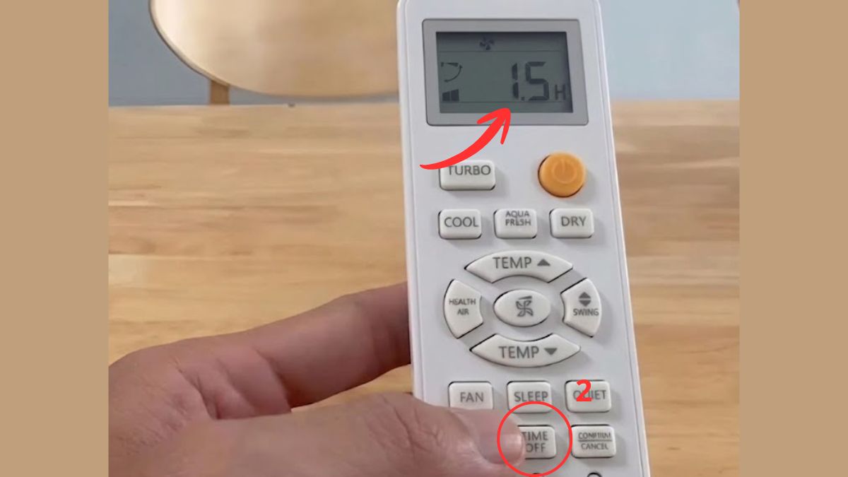 Cách hẹn giờ máy lạnh Aqua bằng remote