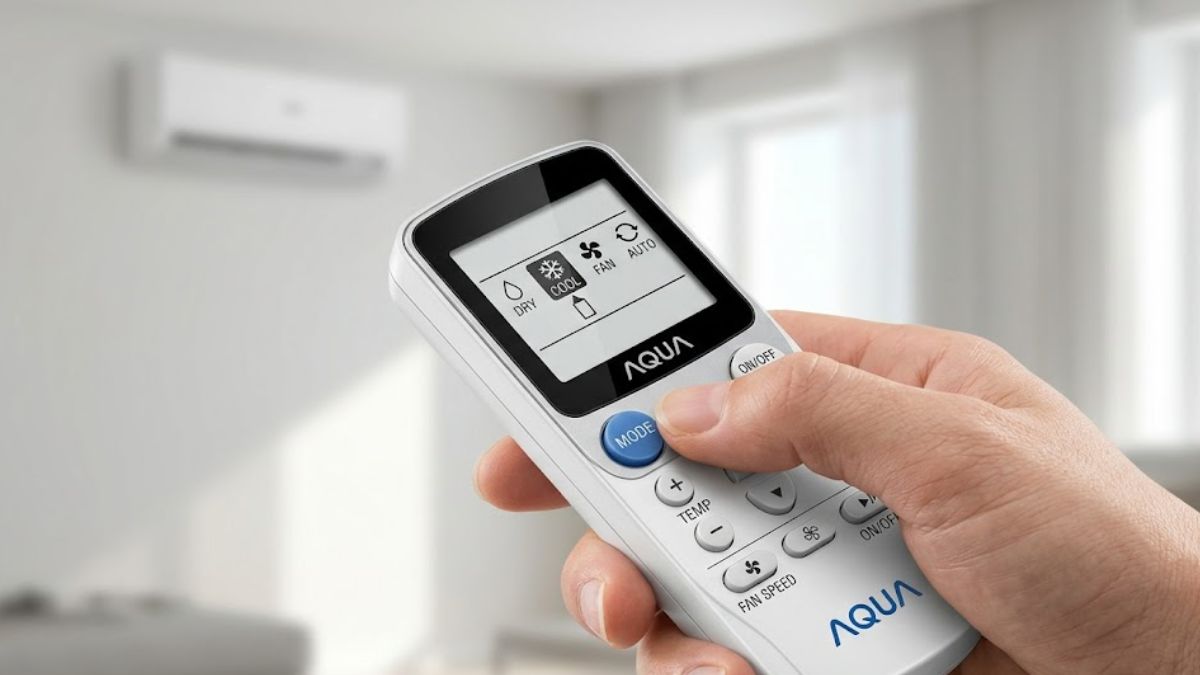 Cách sử dụng remote máy lạnh Aqua: Chọn chế độ