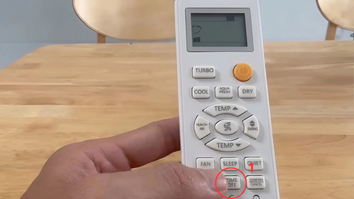 Cách hẹn giờ máy lạnh Aqua bằng remote