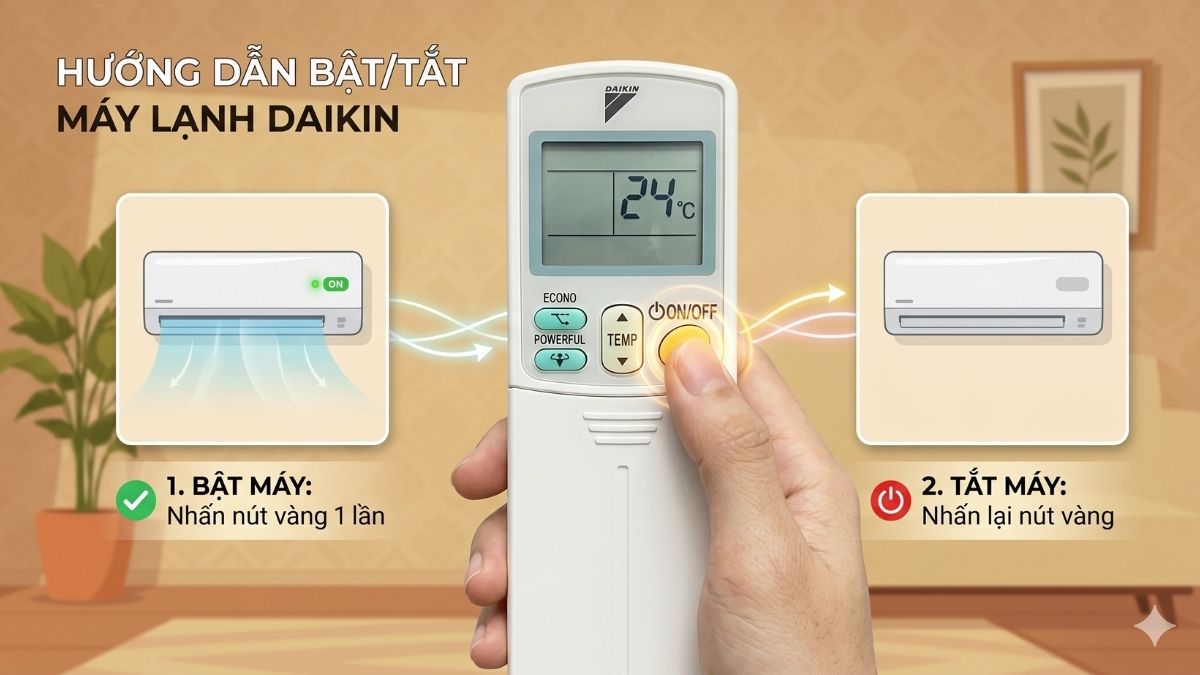 Cách sử dụng remote máy lạnh Daikin model cũ