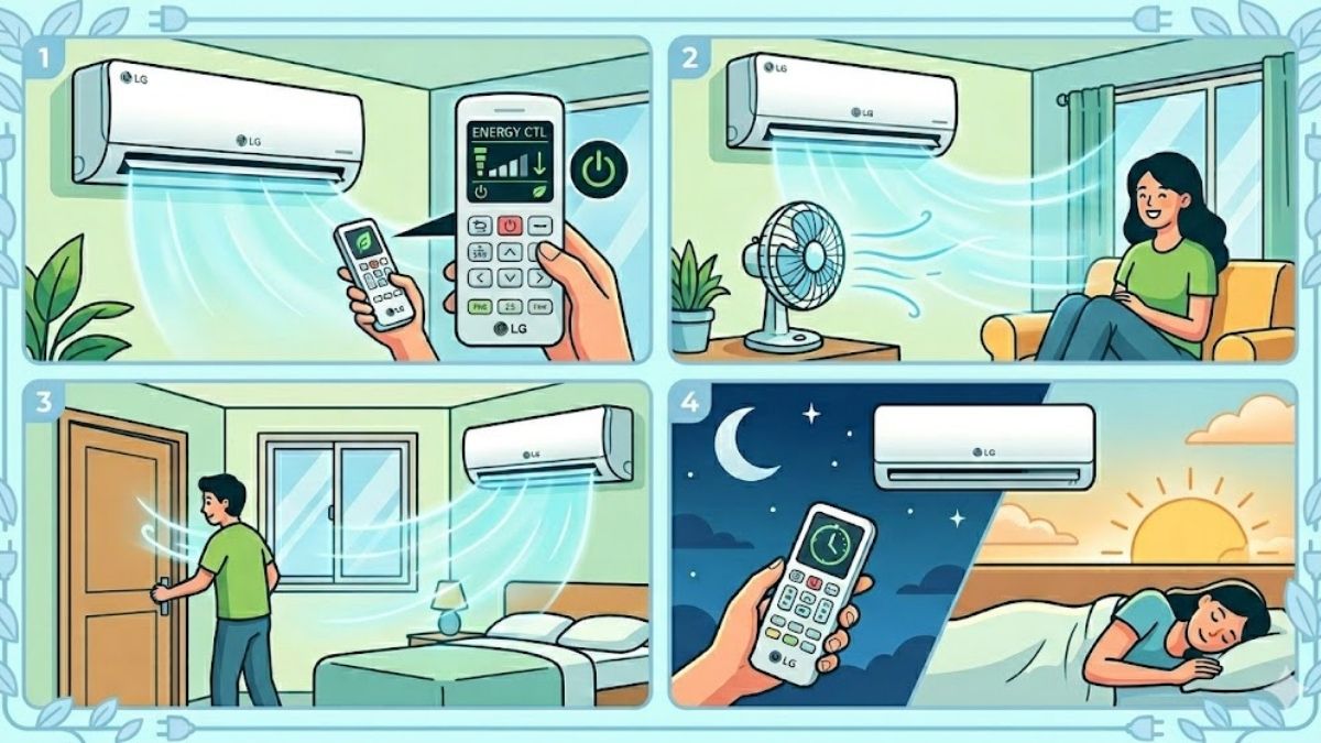 Mẹo sử dụng remote máy lạnh LG tiết kiệm điện