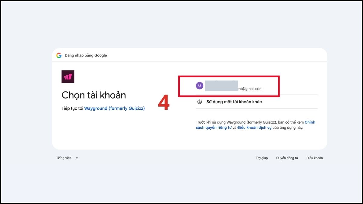 Cách tạo tài khoản Wayground
