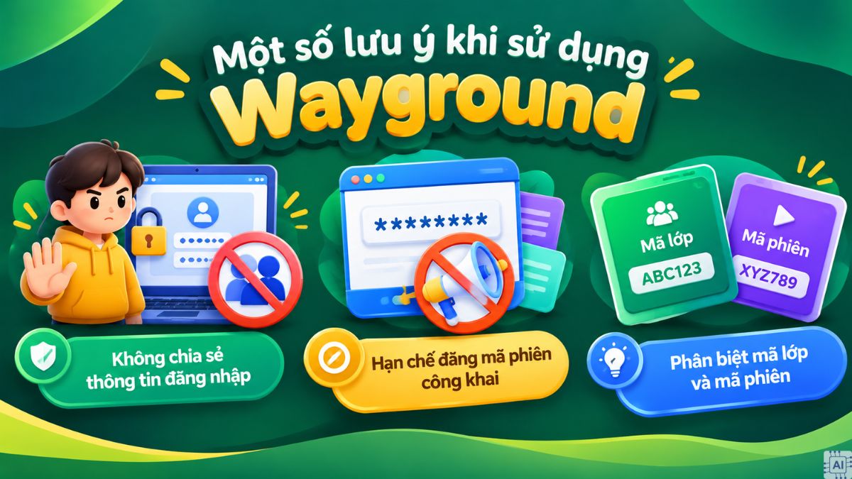 Một số lưu ý khi sử dụng Wayground