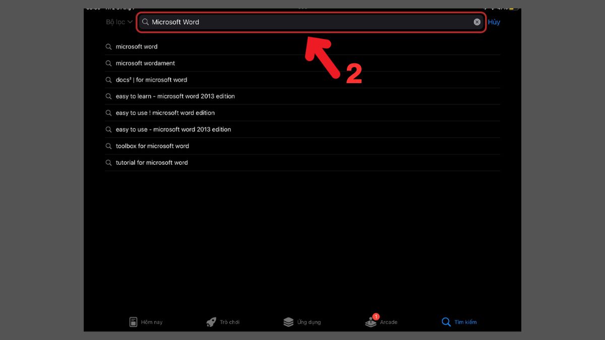 Cách tải Word trên iPad bước 2