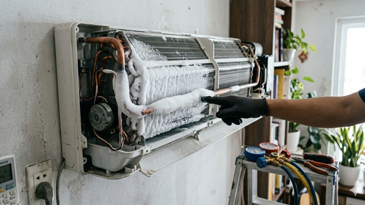 cách sửa máy điều hòa không lạnh do Đường ống dẫn gas bị tắc